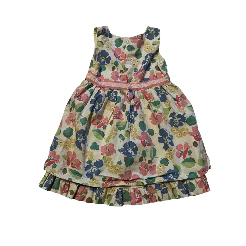 Genuine Kids from OshKosh Toddler Dress 18M Floral‎ Sleeveless Ruffle Hem Party